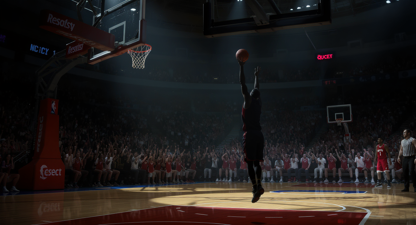 Stephen Curry célébrant un tir à trois points lors d'un match NBA